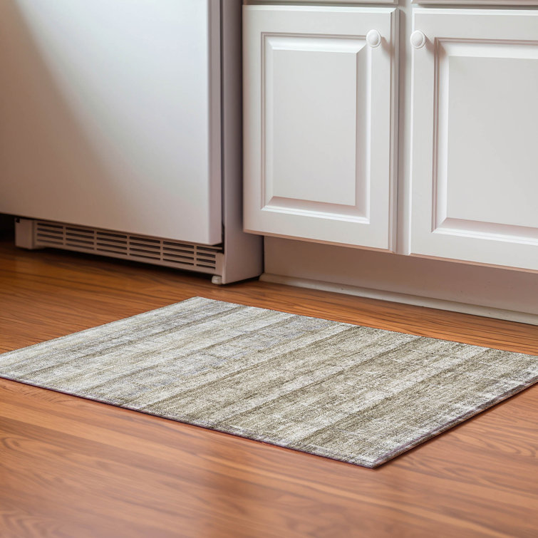 Tapis taupe Cerrito lavable à la machine de qualité supérieure