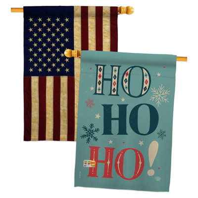 Drapeau de maison en polyester 40 x 28 po Ho Winter