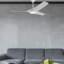 Ventilateur de plafond d'intérieur de 60 po avec lumière et télécommande Gossamer, ventilateur de plafond avec ensemble d'éclairage à DEL, conception moderne à 3 pales, moteur à courant continu silencieux à 6 vitesses - blanc mat-46763044-46763098