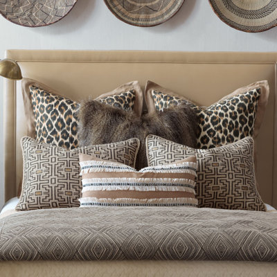 Naya Beige Cotton Blend Eclectic Duvet Cover Set