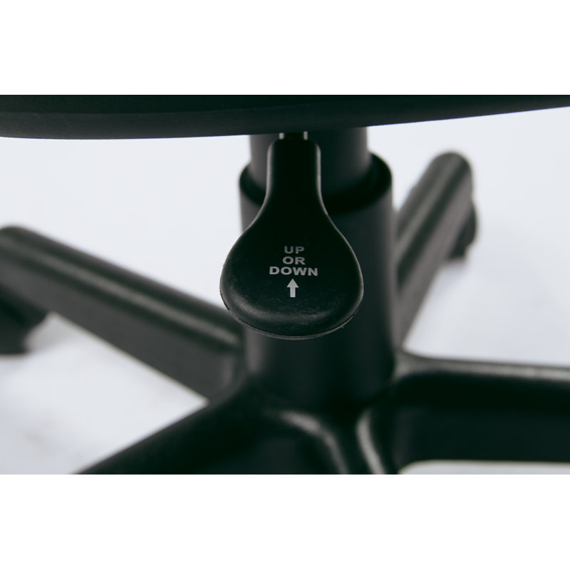 Black Swivel Armless Fabric Task Chair