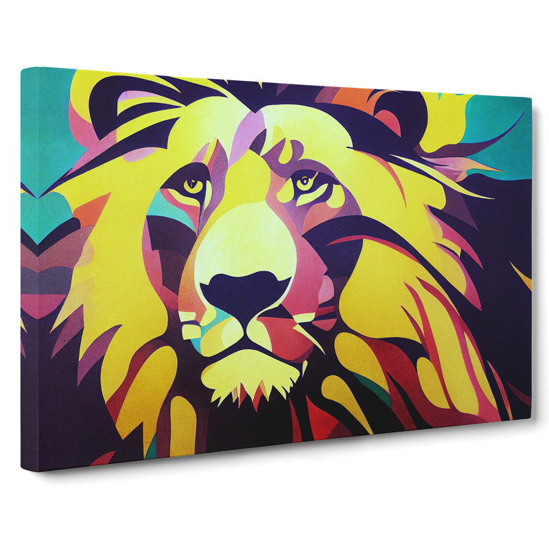 Otherworldly Lion Abstract - Wrapped Canvas, 35cm H x 50cm W x 3cm D