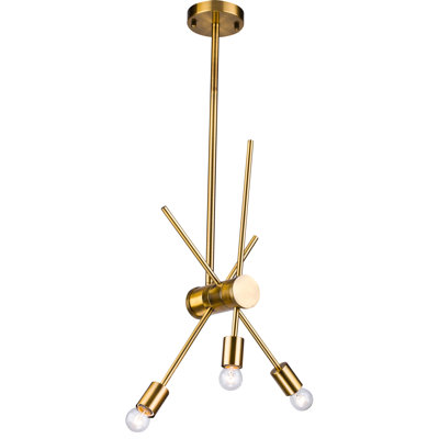 Applique murale spoutnik moderne 3 lumières Kinlaw