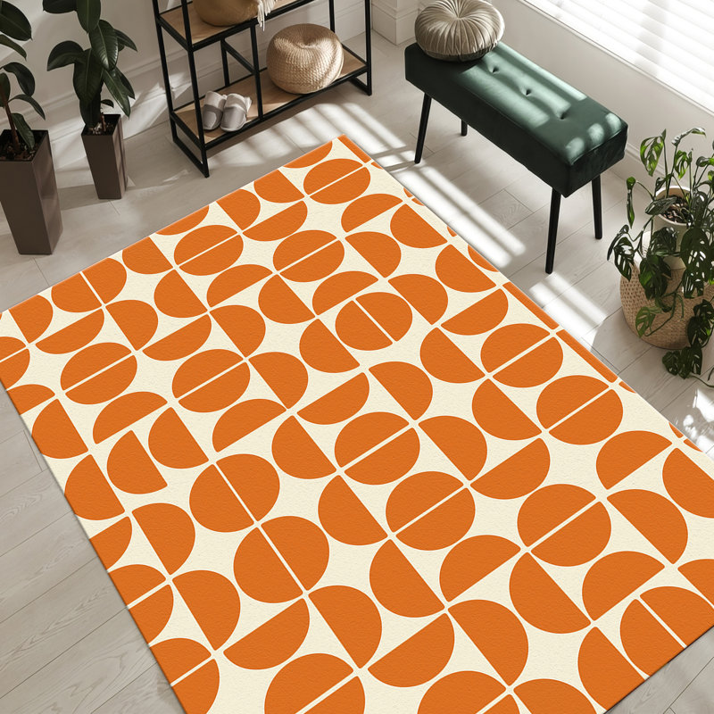 Floral Delight: Elegant Handcrafted With Pile Soft Type Printed Rug Featuring Vibrant Blooming Flowers Design for Enriching Your Living Room Aesthetics