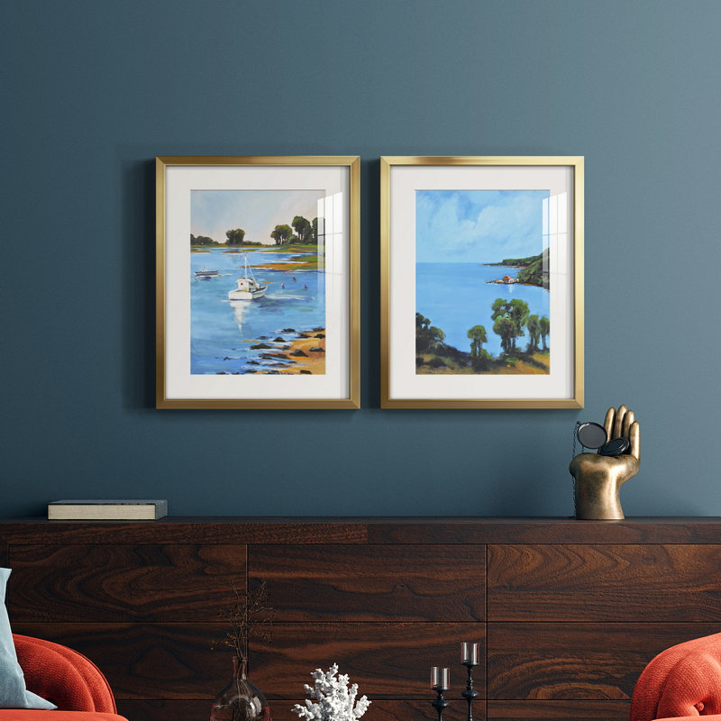 «Harbor Side II», reproduction encadrée de qualité supérieure, prête à être accrochée