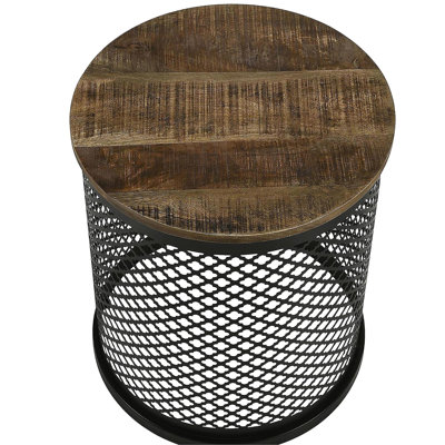 Table d'appoint naturelle et noire