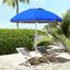 Parasol de plage portatif Outsunny avec inclinaison, hauteur réglable, porte-gobelets et crochets-1458147544