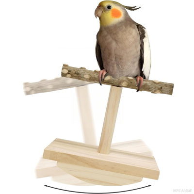Perchoir en bois naturel