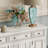American-Style Solid Wood & Glass White Sideboard