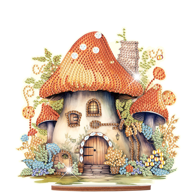 Frauke 5D DIY Fantasy Mushroom House Diamond Painting Kit 