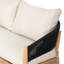 Causeuse d'extérieur en bois d'acacia Verona, bois naturel, coussin beige-699796127