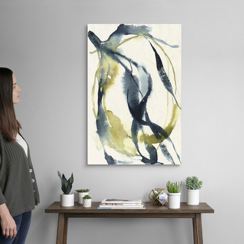 «Unwind II» par Jennifer Goldberger - reproduction d'art, H 36 po x l 24 po x P 1,25 po, Toile tendue