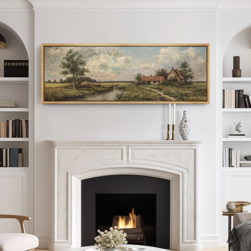 Impression sur toile encadrée Serene, H 20 po x l 60 po, Naturel