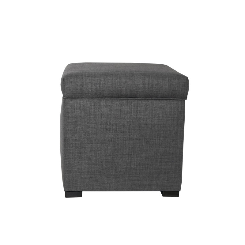 Repose-pieds carré avec rangement 19 po Tinley, Gris foncé