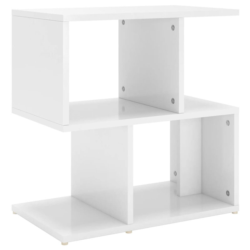 Gillet 50cm W Bedside Table, White, 1