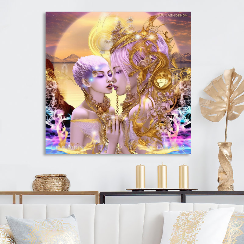 «Pastel Goddess Divine Love I», reproduction sur toile, H 30 po x l 30 po x P 1 po, Toile tendue