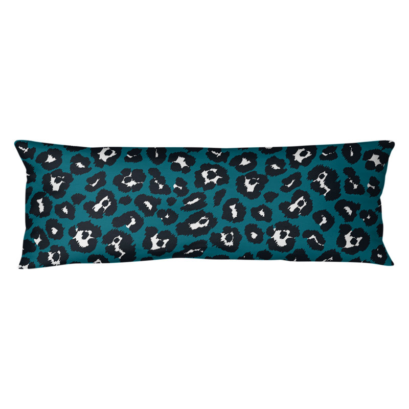 Polyester Medium Pillow, Microfiber, Blue/White