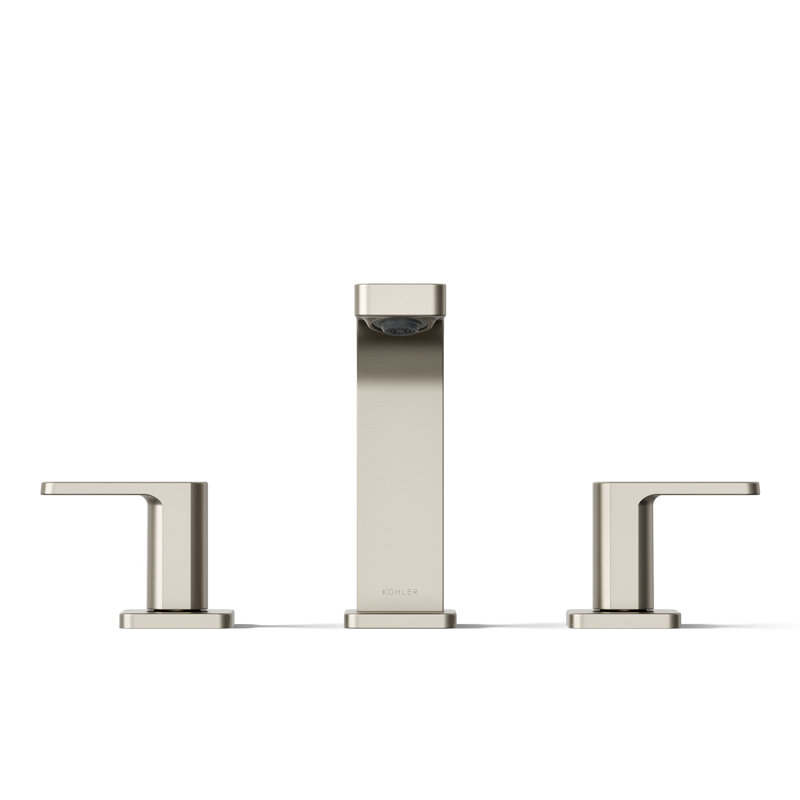 Parallel™Widespread Bathroom Faucet, 3-Hole Two Lever Handle Bathroom Sink Faucet, 1.2 GPM, Vibrant Brushed Nickel, 1.2 GPM