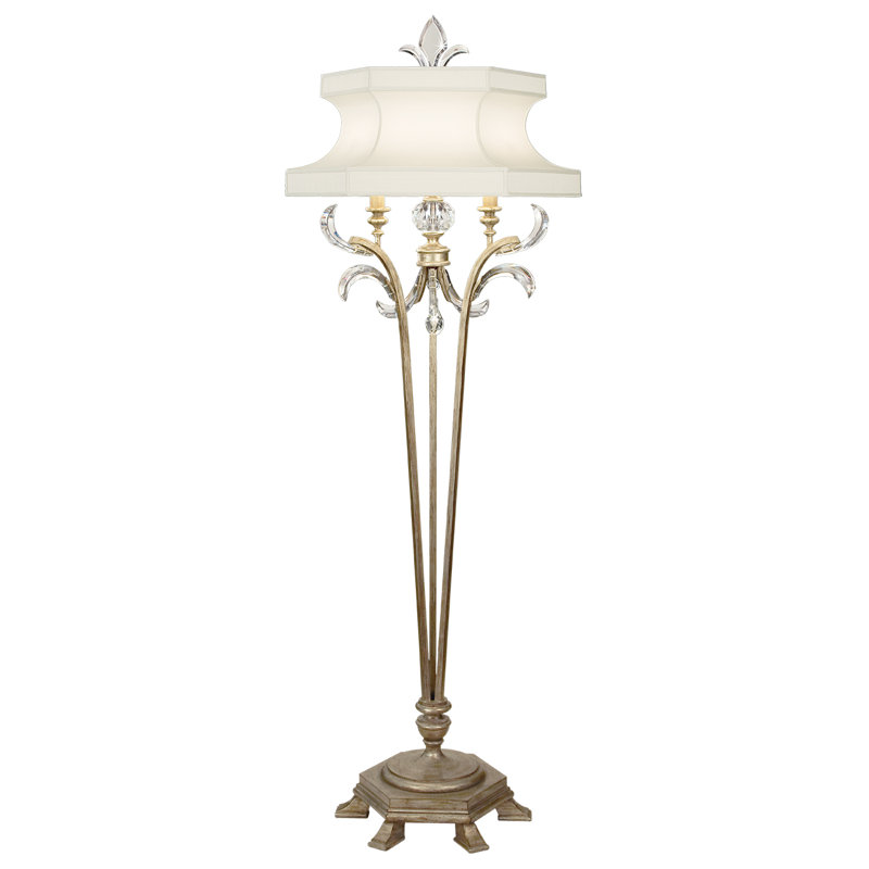 Beveled Arcs Floor Lamp, Gold, No