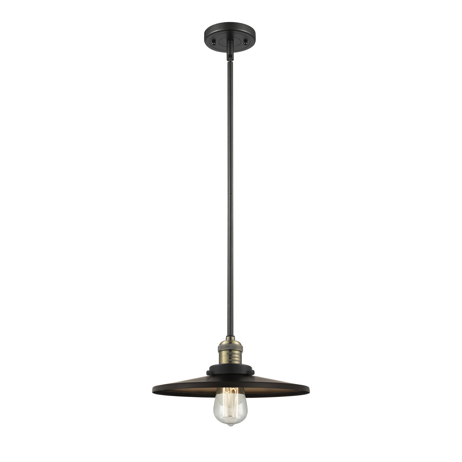 Rouvin Single Light Metal Dimmable Pendant, Antique Copper, Antique Copper, 5.38" H x 12" W x 12" D