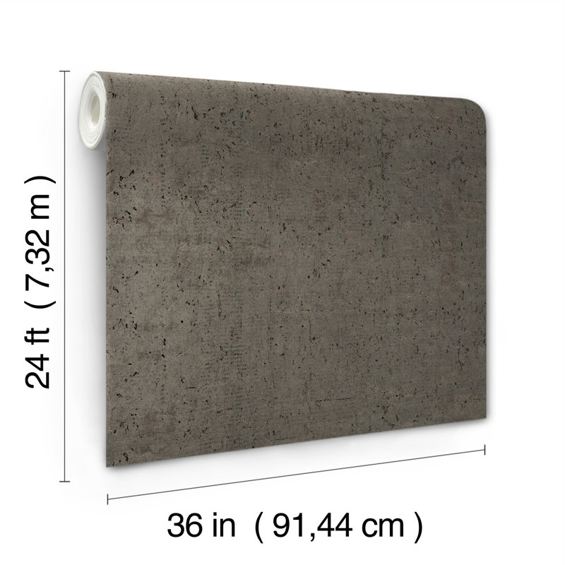 Candice Olson Natural Splendor Grass Cloth Wallpaper Double Roll, Charcoal