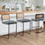 Tabouret de bar et de comptoir en velours Georgios-1275606842-1275606843