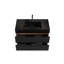 Meuble-lavabo Grace avec lavabo et tiroirs noirs doux, meuble-lavabo mural flottant pour salle de bain moderne, lavabo une pièce-414805498