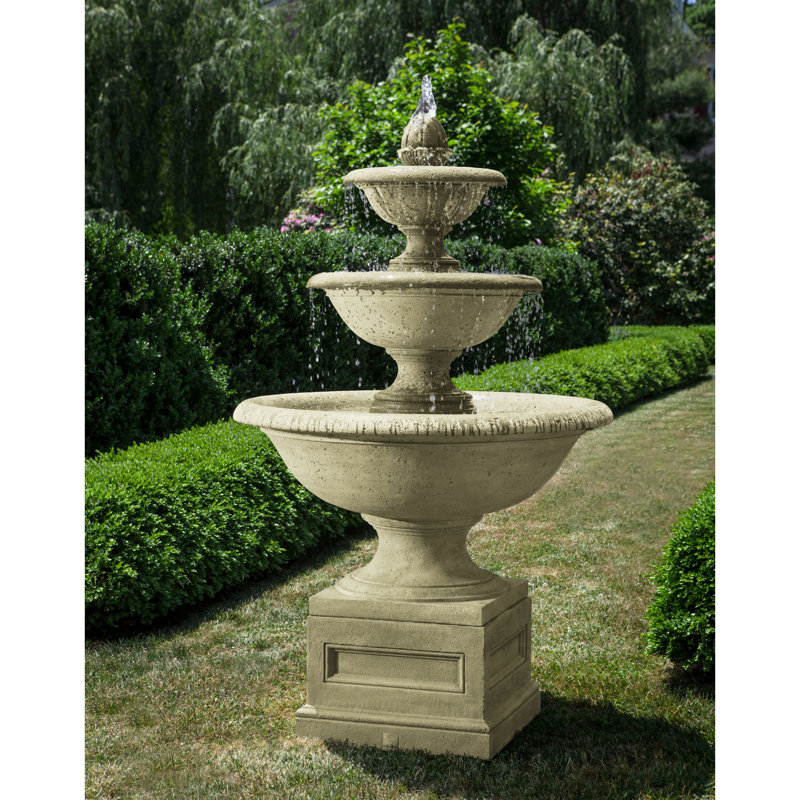 Fontaine de jardin en béton Monteros, Mousse anglaise