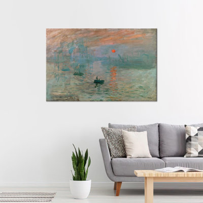 Personalized Claude Monet Sunset 3D Canvas Artwork - Ideal Modern Art Gift For Baby