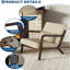 Chaise d'appoint en velours côtelé avec pieds en bois-130523655