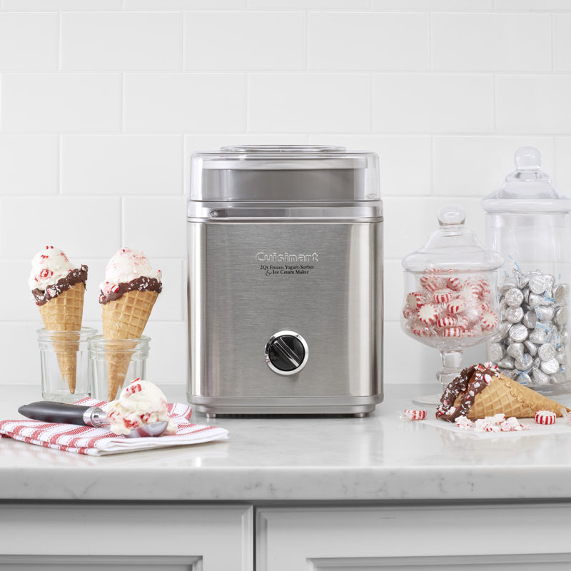 Machine à yogourt-sorbet et glace glacée 2 pintes avec cuve à congélateur double isolant Cuisinart Pure Indulgence