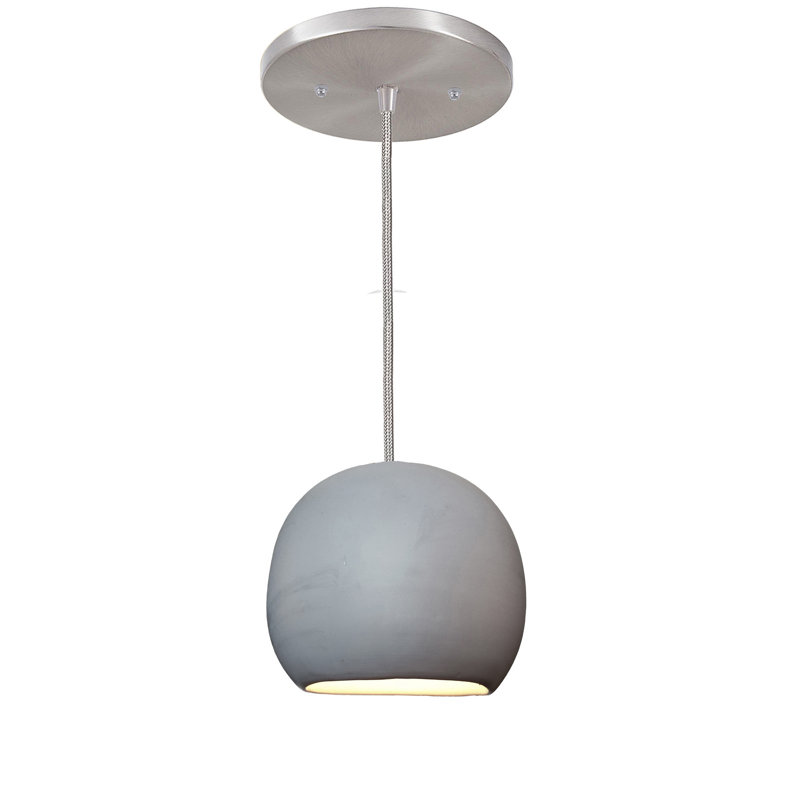 Luminaire suspendu sphérique 1 lumière Geode, Corde de bateau, Blanc