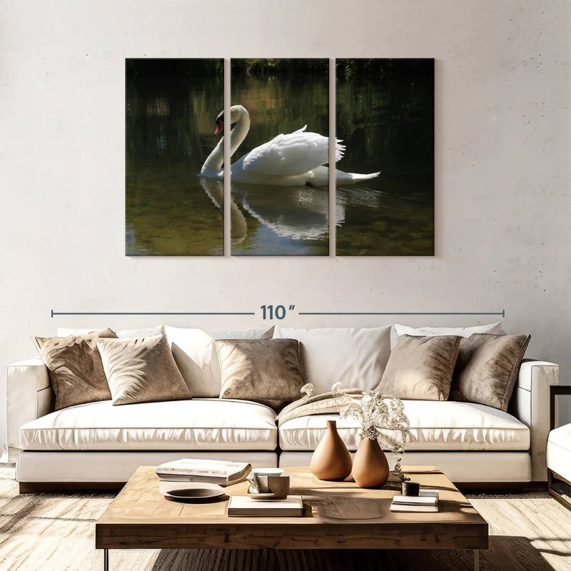 Swan Lake Reflection, 48" H x 74" W