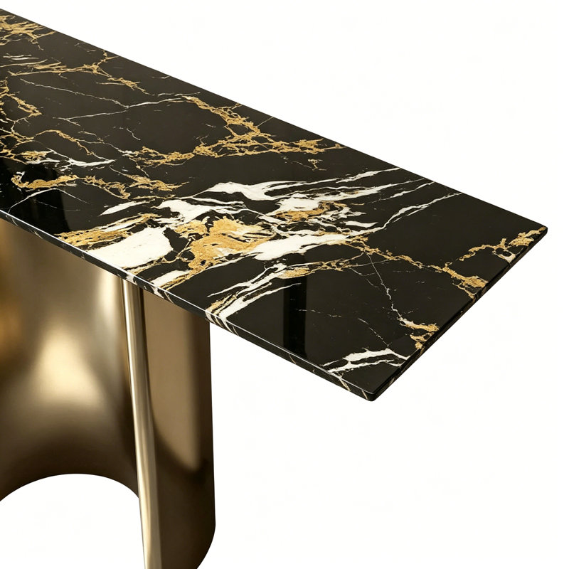 Console Italian Light Luxury, H 33,5 po x l 47,2 po x P 13,8 po