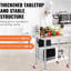 Table de travail de 36 po x 24 po en acier inoxydable avec 4 roulettes pour le rangement des aliments dans la cuisine - conception utilisateur et structure stable à 3 niveaux