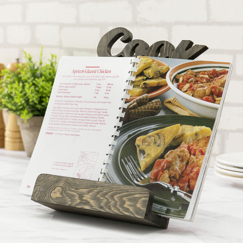 Porte-livre de cuisine en bois massif Mygift