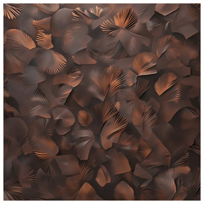 Tapisserie murale «Bronze Leaf Texture» - Décoration murale feuille