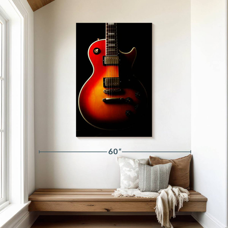 Abarca Retro Electric Guitar, 45" H x 30" W