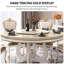 Ensemble de table de salle à manger moderne en marbre artificiel-102782687