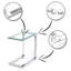 Lamanna Glass Top Frame End Table-1045435880-1045435881