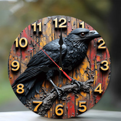 Decorative Raven Wall Clock