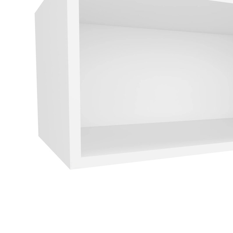 Armoire murale de cuisine blanche avec espace de rangement ouvert, traité pour tacher, contenant des bocaux à épices, dimensions 12 po x 30 po x 12,5 po, protégé contre la décoloration, garde les pots disposés, 12 po de hauteur