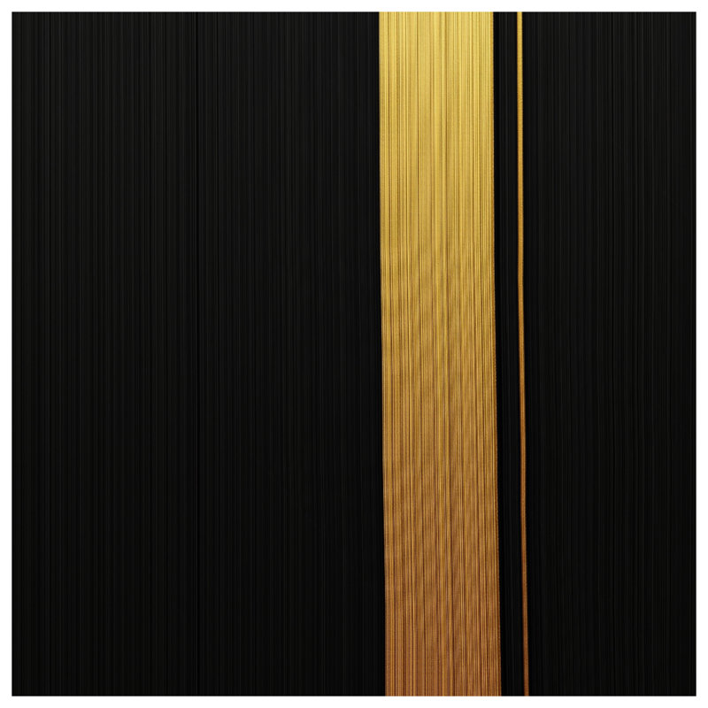Black Gold Vertical Stripes Bath Mat, 34in W x 21in L