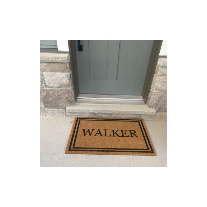 Personalizable Non-Slip Outdoor Doormat - 30" H x 18" W x 1" D