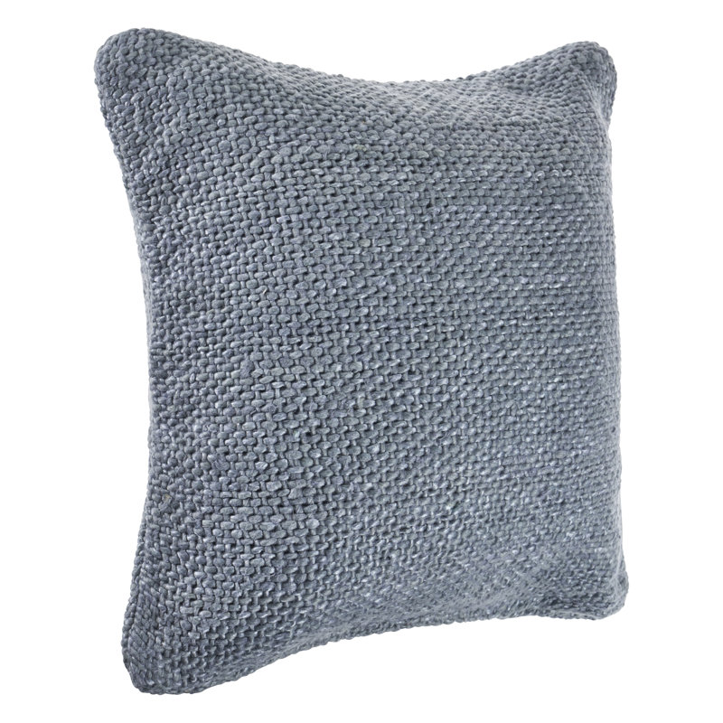 Frost Blue Woven Square Throw Pillow, 20" x 20"