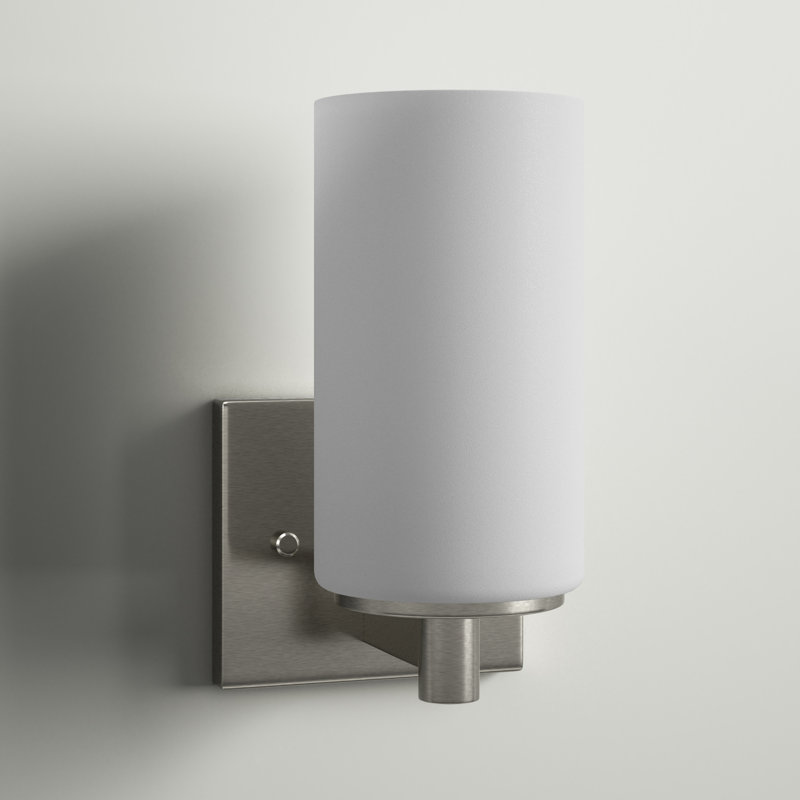 Applique murale / de salle de bain à une lumière Hettter de Génération Éclairage , Nickel brossé, Non