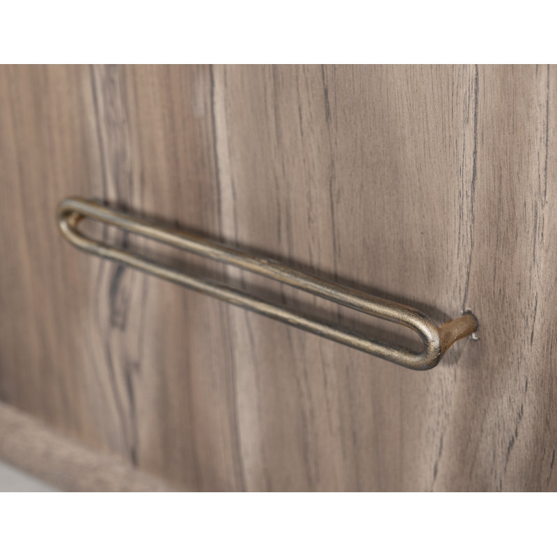 2 tiroirs, table de chevet, Beige