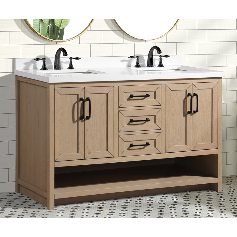 Ensemble de meuble-lavabo double 55 po Wellsville