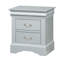 Table de chevet Platinum au design pratique - rangement spacieux, glissières en métal, matériau synthétique, gris argenté, l 21 po x H 24 po x P 15 po gris élégant dans deux tiroirs spacieux-1592669547