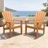 Dareona Pakkdiarie Set of 4 HDPE Stackable Adirondack Chairs with Cup Holders, All-Weather Outdoor Patio Chairs